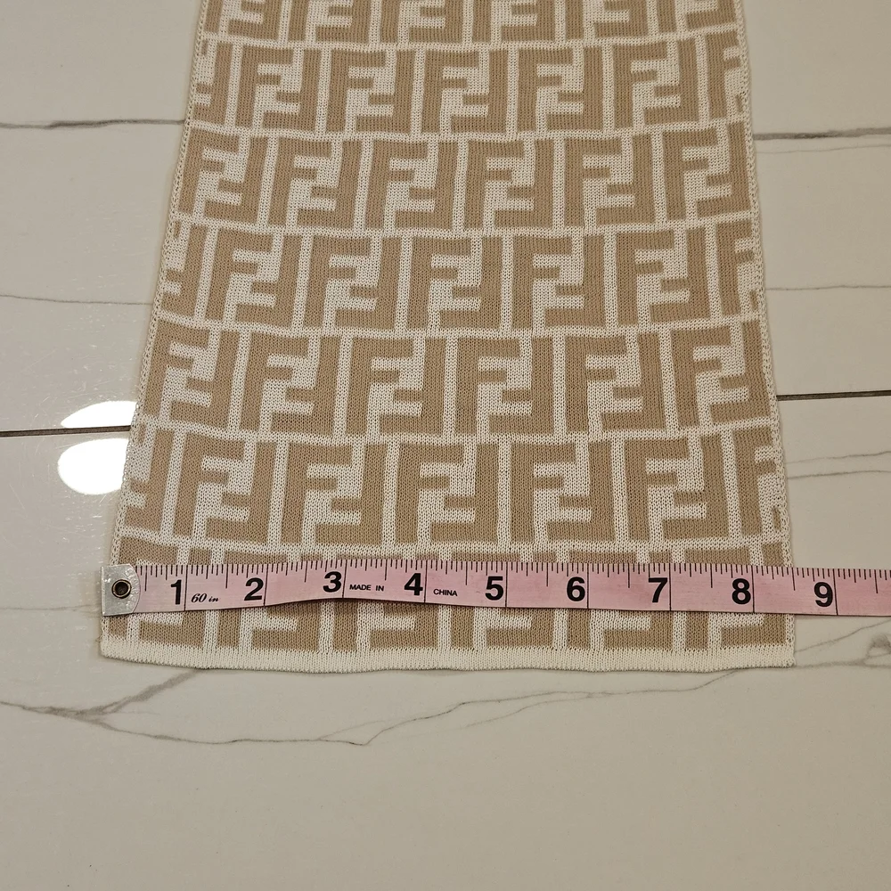 Fendi Beige Monogram Scarf - Picture 10 of 10